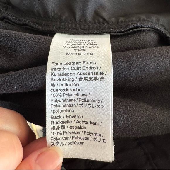 Madewell High-Rise Straight Leg Vegan Leather Track Trouser Pants Elastic Waist - Picture 10 of 10